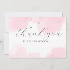 ピンクエレガンスエクセシションパーティー招待状 サンキューカード