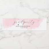 ピンクエレガンスエクセシションパーティー招待状 ペットボトルラベル (シングルラベル)