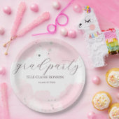 ピンクエレガンスエクセシションパーティー招待状 ペーパープレート (パーティー)