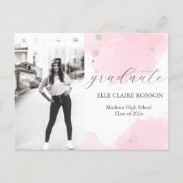 ピンクエレガンスエクセシションパーティー招待状 ポストカード