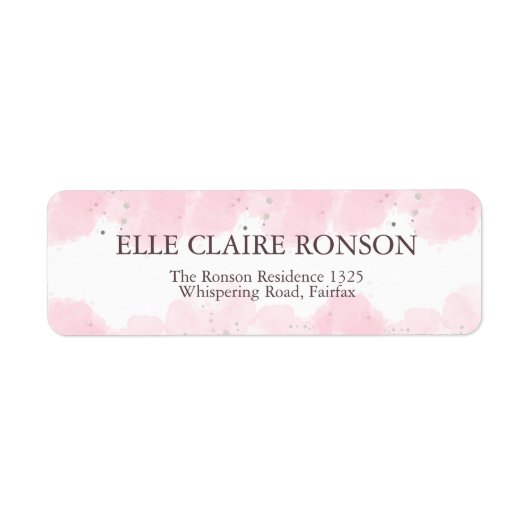 ピンクエレガンスエクセシションパーティー招待状 ラベル (正面)