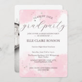 ピンクエレガンスエクセシションパーティー招待状 招待状 (正面/裏面)