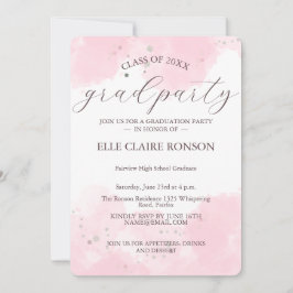 ピンクエレガンスエクセシションパーティー招待状 招待状