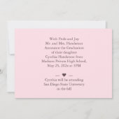 ピンクエレガンスエクセシションパーティー招待状 案内状 (裏面)