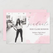 ピンクエレガンスエクセシションパーティー招待状 案内状 (正面/裏面)