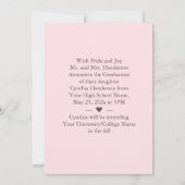 ピンクエレガンスエクセシションパーティー招待状 案内状 (裏面)