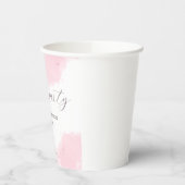 ピンクエレガンスエクセシションパーティー招待状 紙コップ (左)