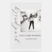 ピンクエレガンス卒業パーティー アクリルサイン (正面)