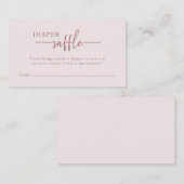 ピンクエレガントおむつラッフルカード エンクロージャーカード (正面/裏面)