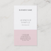 ピンクエレガントお洒落デザイントレンディープレナモダンルックス 名刺 (裏面)