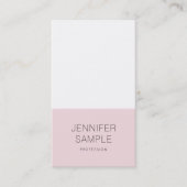 ピンクエレガントお洒落デザイントレンディープレナモダンルックス 名刺 (正面)