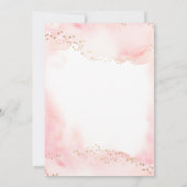 ピンクエレガントかわいらし金ゴールドグリッターブライダルシャワー 招待状 (裏面)