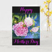 ピンクエレガントがかった白クラシックの水色フローラ カード (黄色い花)