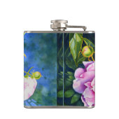 ピンクエレガントがかった白クラシックの水色フローラ フラスク (裏面)