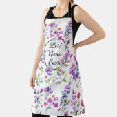 ピンクエレガントがかった紫色の水色の野花 エプロン (インサイチュ)