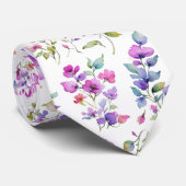 ピンクエレガントがかった紫色の水色の野花 ネクタイ (ロール)