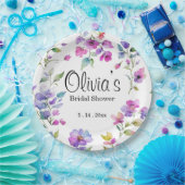 ピンクエレガントがかった紫色の水色の野花 ペーパープレート (パーティー)