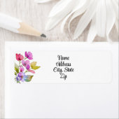 ピンクエレガントがかった紫色の水色の野花 ラベル (インサイチュ)