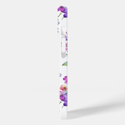 ピンクエレガントがかった紫色の水色の野花 Case-Mate iPhoneケース (裏面 / 左)