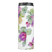 ピンクエレガントがかった紫色の水色フローラ タンブラー (裏面)