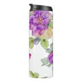 ピンクエレガントがかった紫色の水色フローラ タンブラー (回転右)