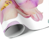 ピンクエレガントがかった紫色の水色フローラ ラッピングペーパー (ロールコーナー)