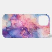ピンクエレガントがかった紫色の電話ケースガーリー金ゴールド iPhoneケース (裏面横)