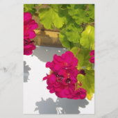 ピンクエレガントがかった赤いフローラ 便箋 (正面)