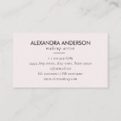 ピンクエレガントさくらんぼのモダン花 名刺 (裏面)