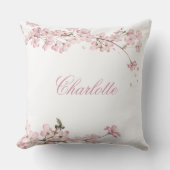 ピンクエレガントさくらんぼブロッサムテンプレート  アウトドアクッション (正面)