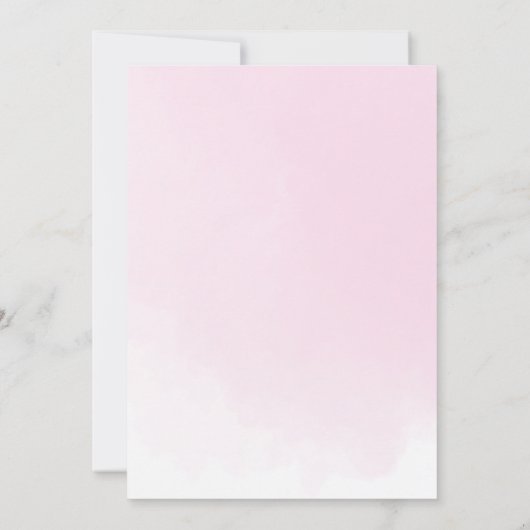 ピンクエレガントさくらんぼブロッサム幾何学的クインセアニラ 招待状 (裏面)