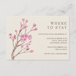 ピンクエレガントさくらんぼブロッサム結婚ズ宿泊施設 エンクロージャーカード