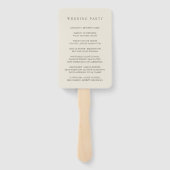 ピンクエレガントさくらんぼブロッサム結婚式 プログラム ハンドファン (裏面)