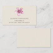 ピンクエレガントさくらんぼ花のギフト登録 エンクロージャーカード (正面/裏面)