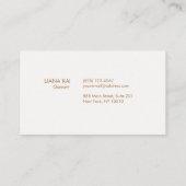 ピンクエレガントさくらんぼ花フローラ花 名刺 (裏面)