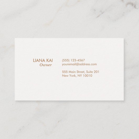 ピンクエレガントさくらんぼ花フローラ花 名刺 (裏面)