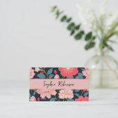 ピンクエレガントさくらんぼ花咲き名刺 割引カード (スタンド正面)