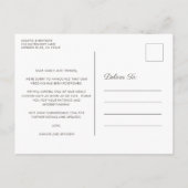 ピンクエレガントさくらんぼ花結婚の延期 案内ポストカード (裏面)