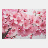 ピンクエレガントさくらんぼ花 ラッピングペーパーシート (正面3)