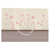 ピンクエレガントでアクセントをつけたフローラ ラージペーパーバッグ (裏面)