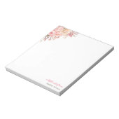 ピンクエレガントとアイボリーバラカスタム ノートパッド (回転)