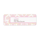 ピンクエレガントとイエローダマスク住所 シール (正面)