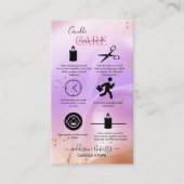 ピンクエレガントとオレンジのキャンドル気に 名刺 (正面)