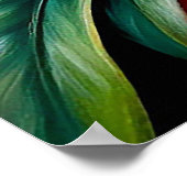 ピンクエレガントとオレンジの蘭の花の配置 ポスター (角)