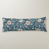 ピンクエレガントとクリームが咲いた花柄 ボディピロー (裏面)