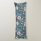 ピンクエレガントとクリームが咲いた花柄 ボディピロー (裏面 (縦))