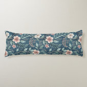 ピンクエレガントとクリームが咲いた花柄 ボディピロー (正面)