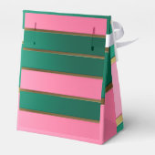 ピンクエレガントとグリーンモノグラムの フェイバーボックス (裏面サイド)