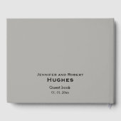 ピンクエレガントとグレーのフローラレー結婚ス ゲストブック (裏面)
