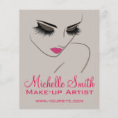 ピンクエレガントとグレーラッシュエクステンション美しいサロン チラシ (正面)